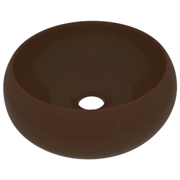 Chiuvetă De Baie Lux Maro Inchis Mat 40x15 cm Ceramică Rotund 147006